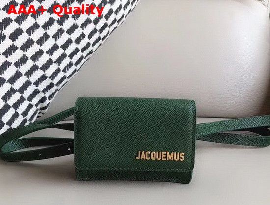 Jacquemus La Ceinture Bello Leather Belt Bag in Green Replica