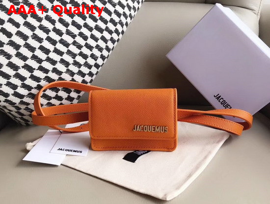 Jacquemus La Ceinture Bello Leather Belt Bag in Orange Replica