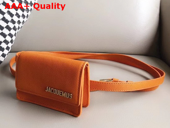 Jacquemus La Ceinture Bello Leather Belt Bag in Orange Replica