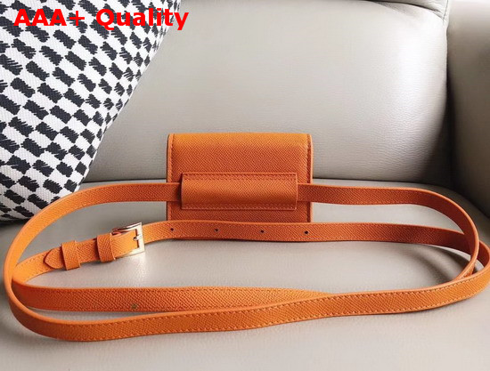 Jacquemus La Ceinture Bello Leather Belt Bag in Orange Replica