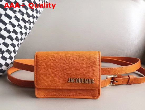 Jacquemus La Ceinture Bello Leather Belt Bag in Orange Replica