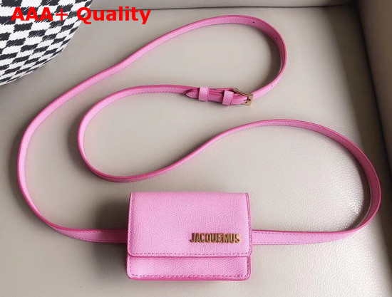Jacquemus La Ceinture Bello Leather Belt Bag in Pink Replica