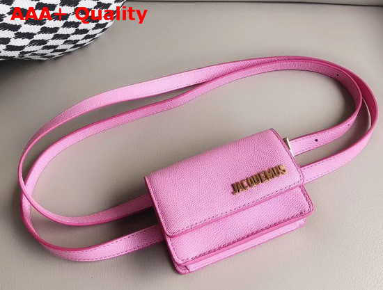 Jacquemus La Ceinture Bello Leather Belt Bag in Pink Replica