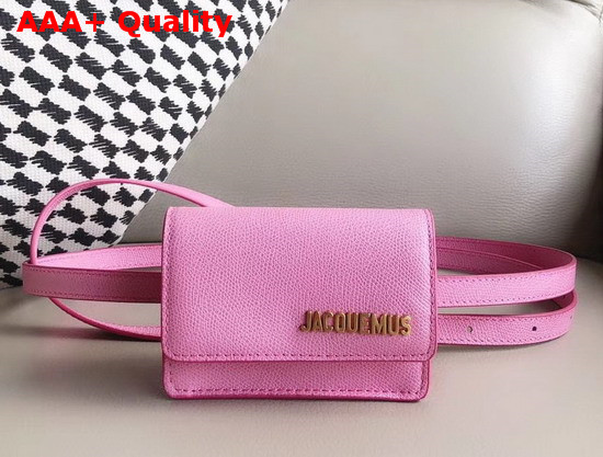 Jacquemus La Ceinture Bello Leather Belt Bag in Pink Replica