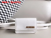 Jacquemus La Ceinture Bello Leather Belt Bag in White Replica