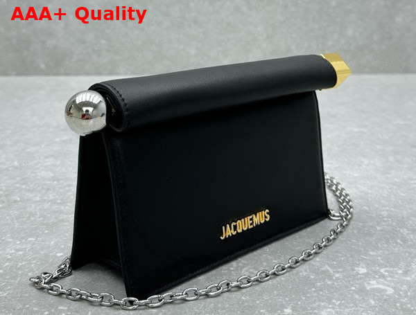 Jacquemus La Pochette Rond Carre Les Sculptures Take Out Clutch in Black Replica