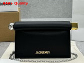 Jacquemus La Pochette Rond Carre Les Sculptures Take Out Clutch in Black Replica