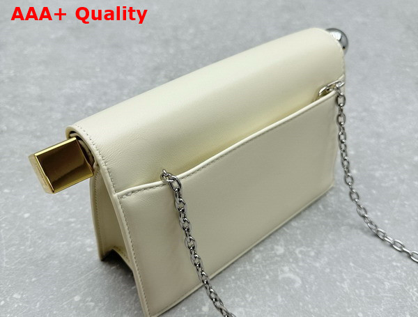 Jacquemus La Pochette Rond Carre Les Sculptures Take Out Clutch in Ivory Replica