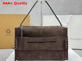 Jacquemus Large Loafer Bag in Brown Suede Leather Replica