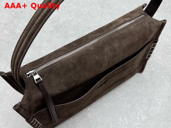 Jacquemus Large Loafer Bag in Brown Suede Leather Replica