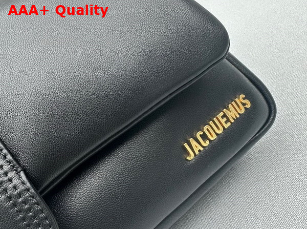 Jacquemus Le Bambimou Puffed Flap Bag in Black Soft Padded Leather Replica