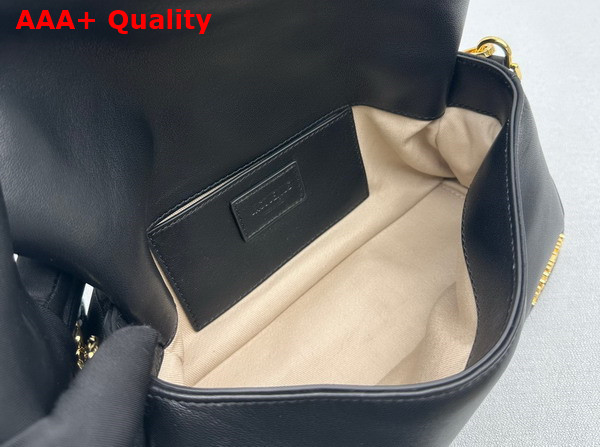 Jacquemus Le Bambimou Puffed Flap Bag in Black Soft Padded Leather Replica