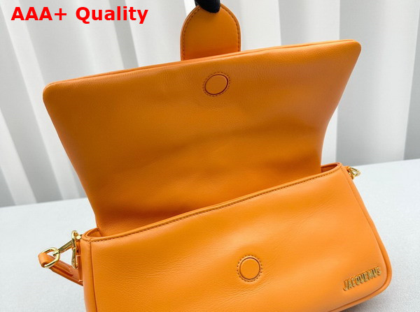 Jacquemus Le Bambimou Puffed Flap Bag in Dark Yellow Soft Padded Leather Replica