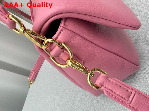 Jacquemus Le Bambimou Puffed Flap Bag in Light Pink Soft Padded Leather Replica
