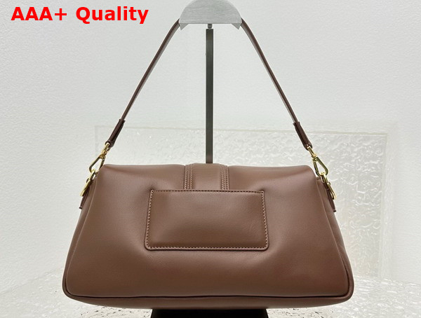 Jacquemus Le Bambimou Puffed Flap Bag in Medium Brown Soft Padded Leather Replica