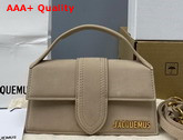 Jacquemus Le Bambino Beige Suede Leather Replica