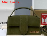 Jacquemus Le Bambino Dark Green Suede Leather Replica
