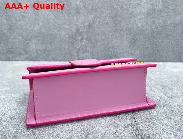 Jacquemus Le Bambino Les Classiques Small Flap Bag in Neon Pink Smooth Leather Replica