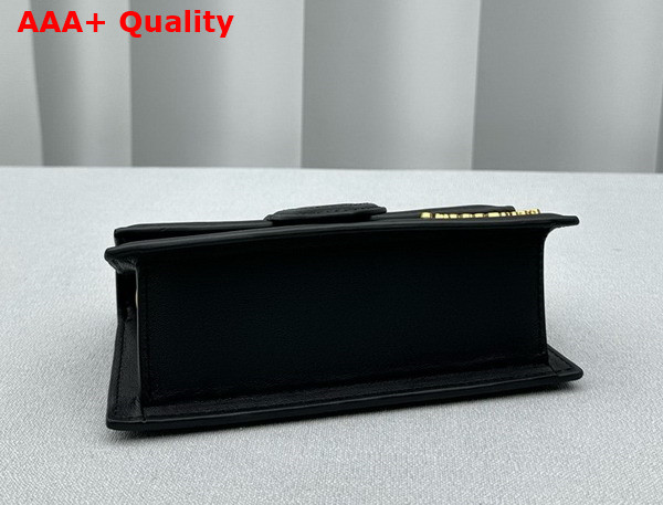 Jacquemus Le Bambino Les Classiques Small Handbag with Adjustable Crossbody Strap in Black Smooth Leather Replica