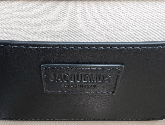 Jacquemus Le Bambino Long Envelope Shoulder Bag in Black Leather Replica