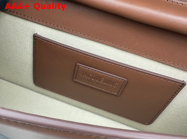 Jacquemus Le Bambino Long Ficiu Strand Strap Flap Bag in Brown Smooth Leather Replica