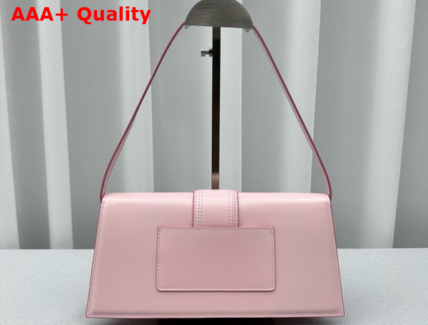 Jacquemus Le Bambino Long Flap Bag in Light Pink Glazed Leather Replica