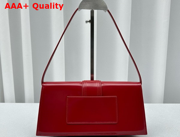 Jacquemus Le Bambino Long Flap Bag in Red Patent Leather Replica