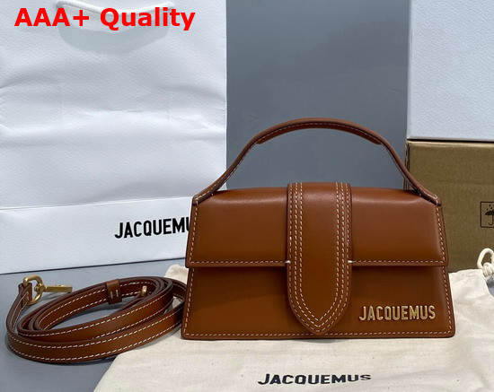 Jacquemus Le Bambino Mini Envelope Handbag in Brown Leather Replica