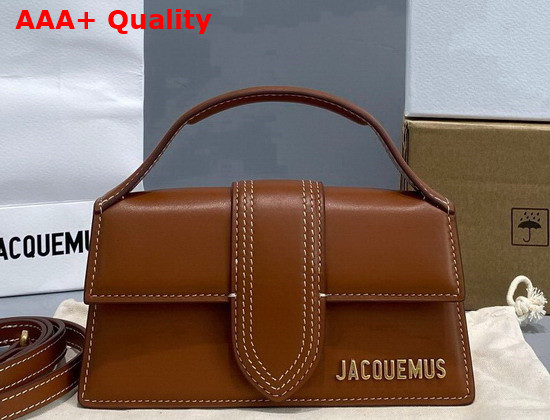 Jacquemus Le Bambino Mini Envelope Handbag in Brown Leather Replica