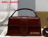Jacquemus Le Bambino Mini Envelope Handbag in Dark Brown Leather Replica