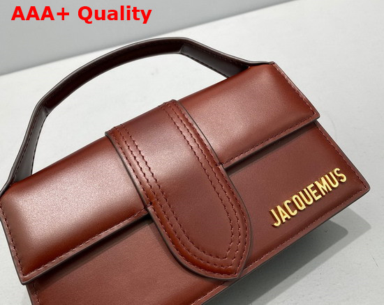Jacquemus Le Bambino Mini Envelope Handbag in Dark Brown Leather Replica