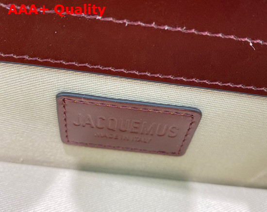 Jacquemus Le Bambino Mini Envelope Handbag in Dark Brown Leather Replica