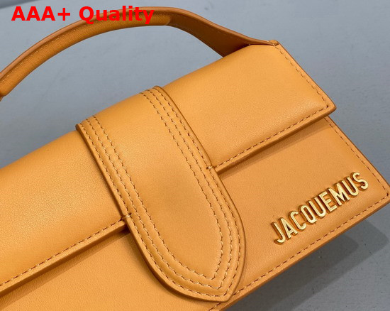 Jacquemus Le Bambino Mini Envelope Handbag in Yellow Leather Replica