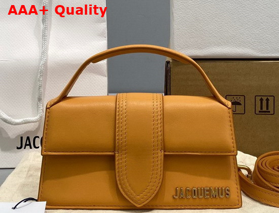 Jacquemus Le Bambino Mini Envelope Handbag in Yellow Leather Replica