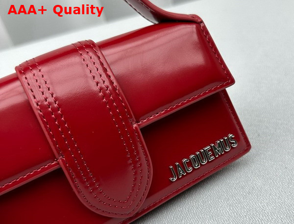 Jacquemus Le Bambino Small Flap Bag in Red Patent Leather Replica