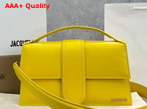 Jacquemus Le Bambinou Envelope Handbag in Yellow Leather Replica
