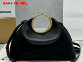 Jacquemus Le Calino Les Sculptures Ring Handbag in Black Nappa Leather Replica