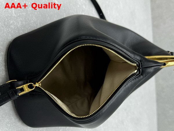 Jacquemus Le Calino Les Sculptures Ring Handbag in Black Nappa Leather Replica