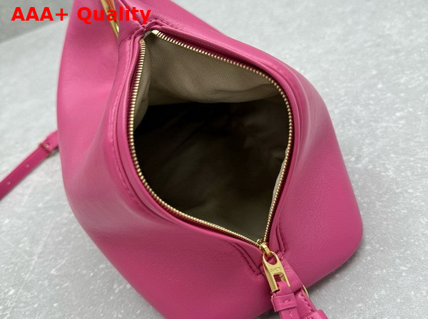 Jacquemus Le Calino Les Sculptures Ring Handbag in Dark Pink Nappa Leather Replica