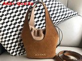 Jacquemus Le Carino Suede Bucket Bag in Brown Replica