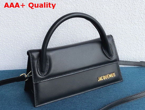 Jacquemus Le Chiquito Long Bag in Black Leather Replica