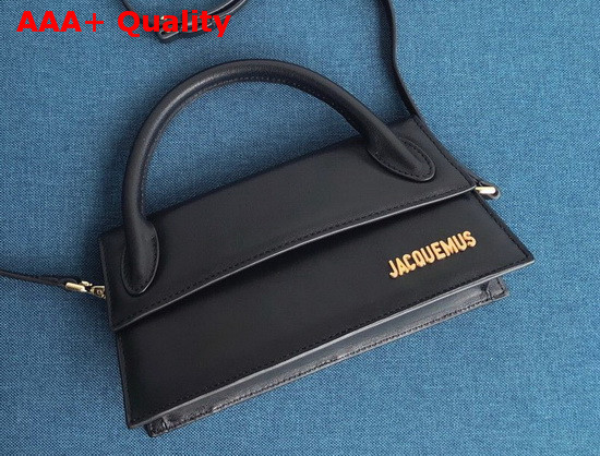 Jacquemus Le Chiquito Long Bag in Black Leather Replica