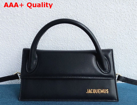 Jacquemus Le Chiquito Long Bag in Black Leather Replica