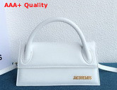 Jacquemus Le Chiquito Long Bag in White Leather Replica
