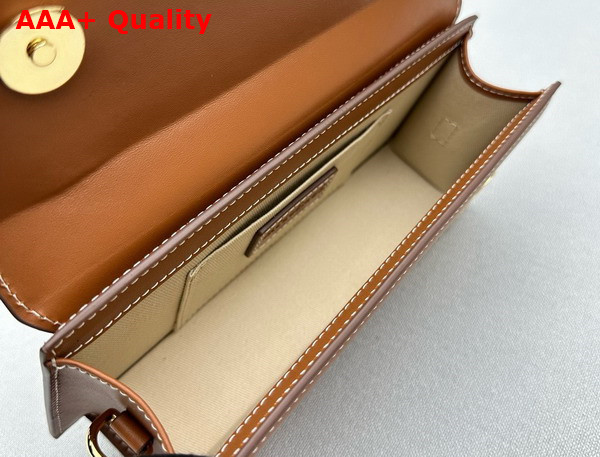 Jacquemus Le Chiquito Long Boucle Long Signature Buckled Handbag in Light Brown Smooth Leather Replica