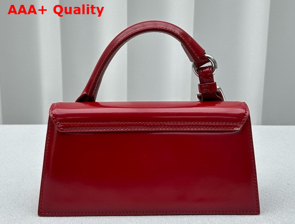 Jacquemus Le Chiquito Long Boucle Long Signature Buckled Handbag in Red Shiny Spazzolato Leather Replica