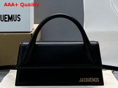 Jacquemus Le Chiquito Long Leather Handbag in Black Replica