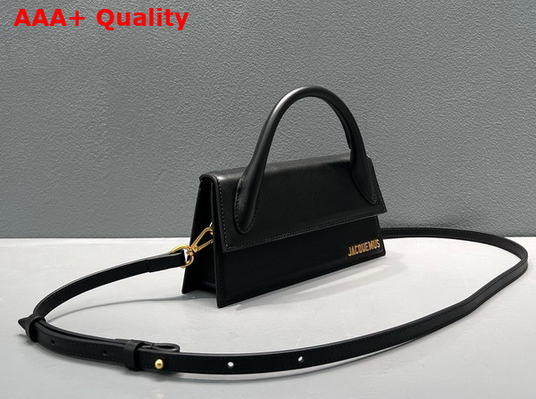 Jacquemus Le Chiquito Long Leather Handbag in Black Replica