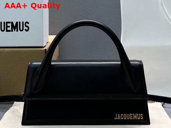 Jacquemus Le Chiquito Long Leather Handbag in Black Replica