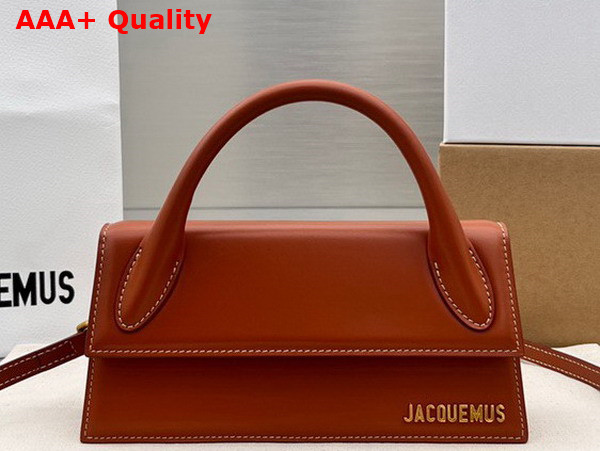 Jacquemus Le Chiquito Long Leather Handbag in Brown Replica
